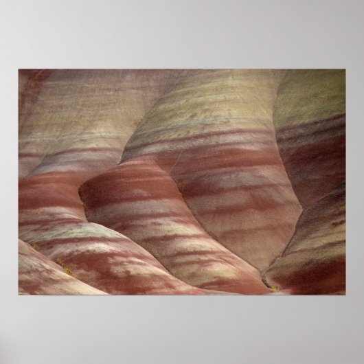 Natürliche, rot gestrichene Hügel Poster (Vorne)