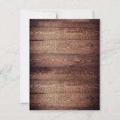 Natürliche Rustikale Holz- und Weißlichtstrasse Einladung (Rückseite)