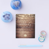 Natürliche Rustikale Holz- und Weißlichtstrasse Flyer (Einzeln)