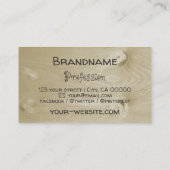 Natürliche rustikale Holzkarten Baumrinde-Körnchen Visitenkarte (Rückseite)