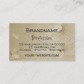 Natürliche Rustikale Holzkarten Baumrinde Monogram Visitenkarte (Rückseite)