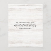 Natürliche Rustikale Holzleuchten String Hochzeit Flyer (Hinten)