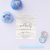 Natürliche Rustikale Holzleuchten String Hochzeit Flyer (Einzeln)