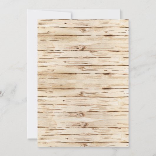 Natürliche Rustikale Pine Greenery & Red Berries H Einladung (Rückseite)