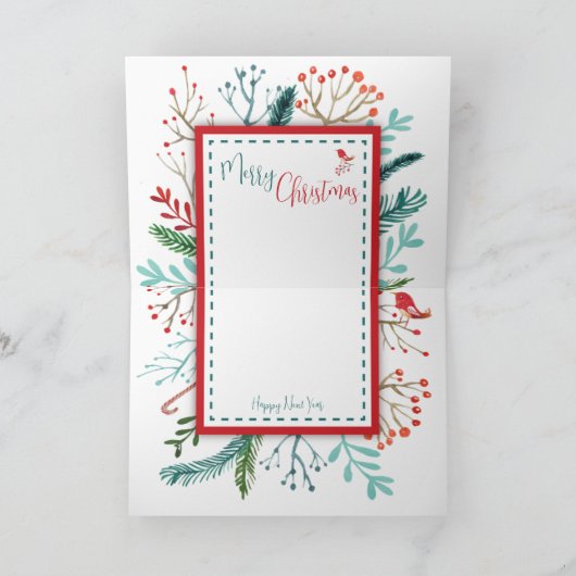 Natürliche rustikale Weihnachten (Innenseite)