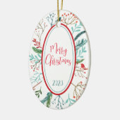 Natürliche rustikale Weihnachten Keramik Ornament (Links)