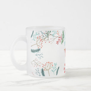 Natürliche rustikale Weihnachten Mattglastasse