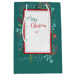 Natürliche rustikale Weihnachten Mittlere Geschenktüte