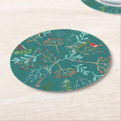 Natürliche rustikale Weihnachten Runder Pappuntersetzer (Angewinkelt)