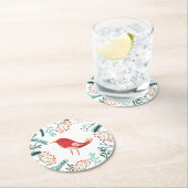 Natürliche rustikale Weihnachten Runder Pappuntersetzer (Vor Ort)