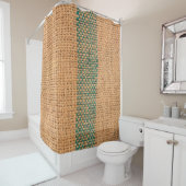 Natürliche Sacktuch braun Farbe strukturiert und B Duschvorhang (Beispiel)