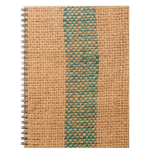 Natürliche Sacktuch braun Farbe strukturiert und B Notizblock