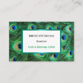 Natürliche & schöne Federn des Schwanzes von Shiny Visitenkarte (Vorderseite)