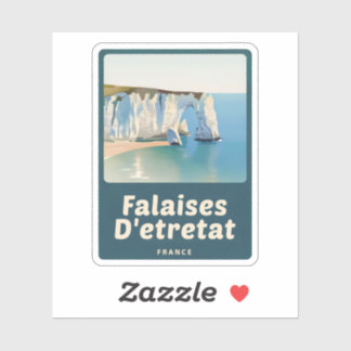 Natürliche Schönheit der Falaises D'etretat-Frankr Aufkleber