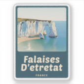 Natürliche Schönheit der Falaises D'etretat-Frankr Aufkleber (Vorderseite)