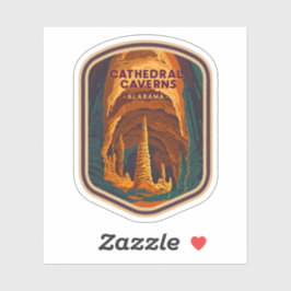 Natürliche Schönheit der Kathedrale Caverns-Alabam Aufkleber