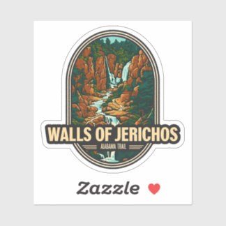 Natürliche Schönheit der Mauern von Jerichos-Alaba Aufkleber