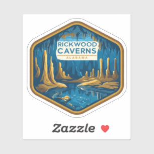 Natürliche Schönheit der Rickwood Caverns-Alabama Aufkleber