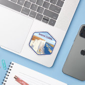 Natürliche Schönheit der weißen Klippen von Epes-A Aufkleber (Laptop mit iPhone)