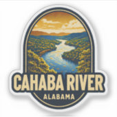 Natürliche Schönheit des Flusses Cahaba-Alabama Aufkleber (Vorderseite)