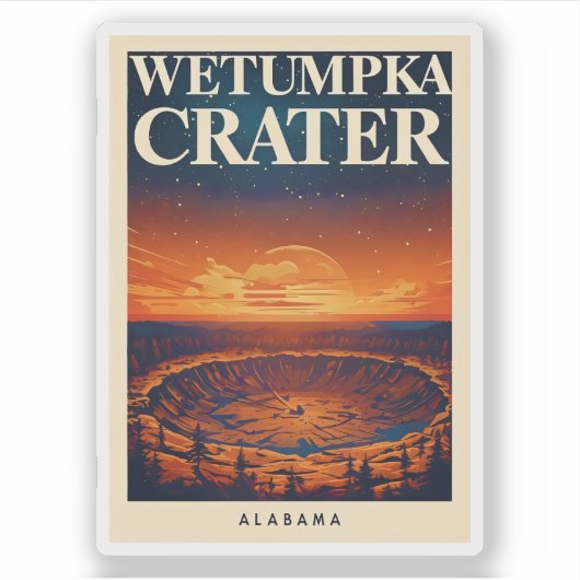 Natürliche Schönheit des Wetumpka-Krater-Alabama Aufkleber (Vorderseite)