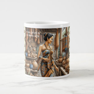 Natürliche Schönheit im traditionellen Batik Riese Jumbo-Tasse
