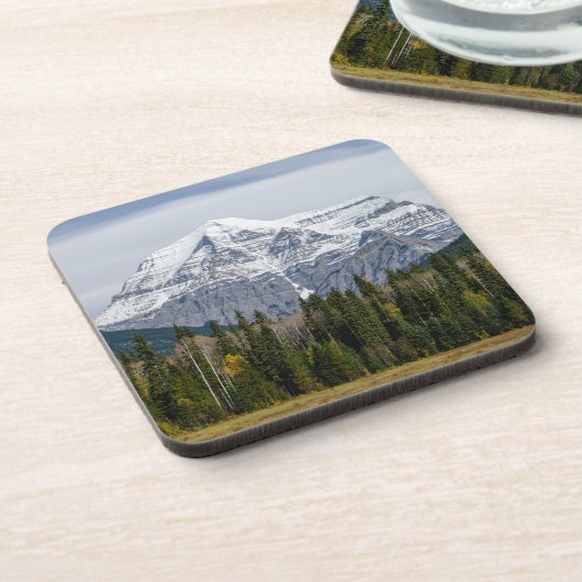 Natürliche Schönheit, kanadischer Berg Robson Getränkeuntersetzer (Linke Seite)