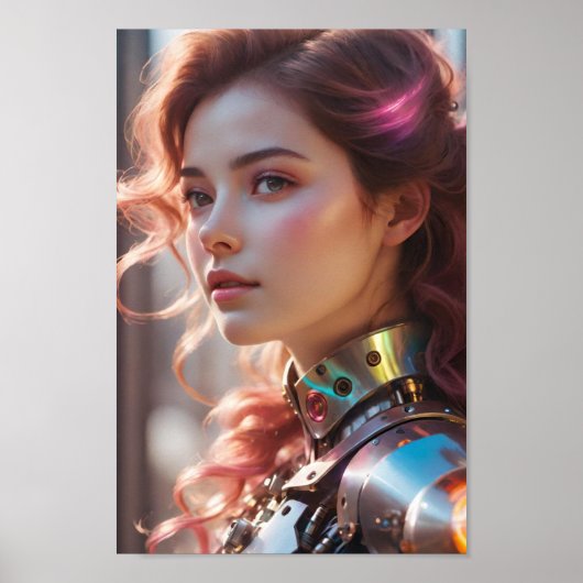 Natürliche Schönheit und Roboterkleidung Poster (Vorne)