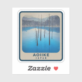 Natürliche Schönheit von Aoike-Japan Aufkleber