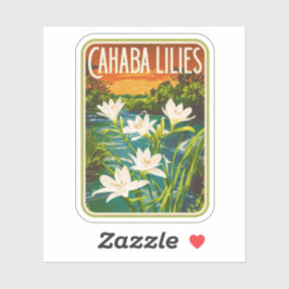 Natürliche Schönheit von Cahaba Lilies-Alabama Aufkleber