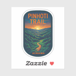 Natürliche Schönheit von Pinhoti-Alabama Aufkleber