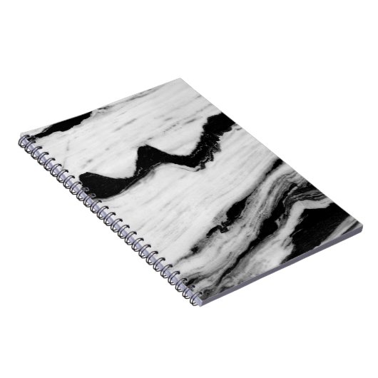 natürliche, schwarz-weiße Marmorstruktur, luxuriös Notizblock (Rechte Seite)