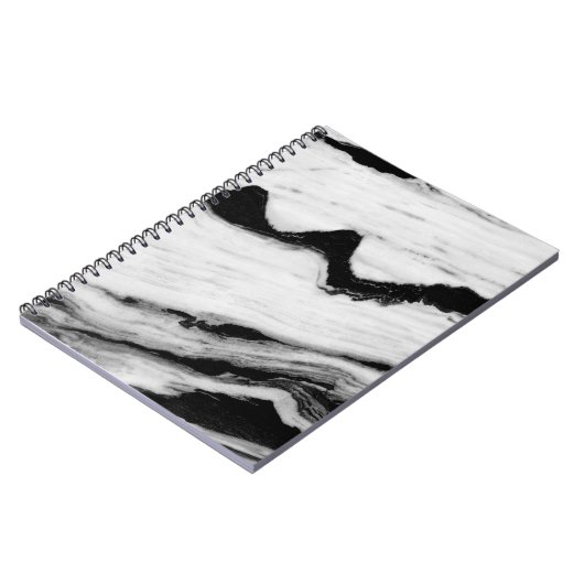 natürliche, schwarz-weiße Marmorstruktur, luxuriös Notizblock (Linke Seite)