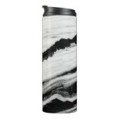 natürliche, schwarz-weiße Marmorstruktur, luxuriös Thermosbecher (Nach rechts gedreht)