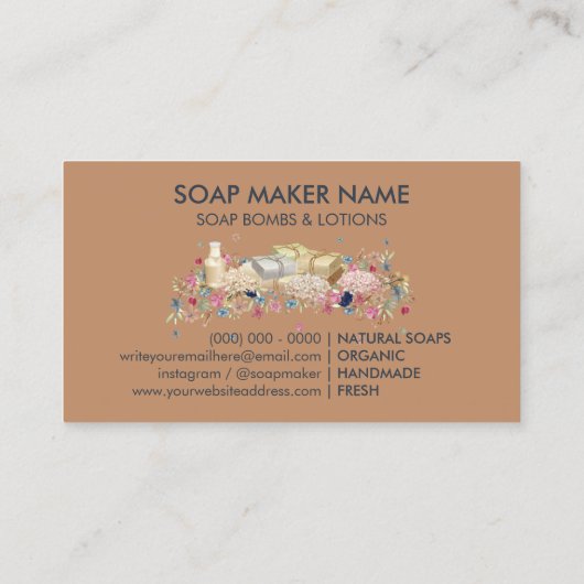 Natürliche Seifen Visitenkarte (Rückseite)