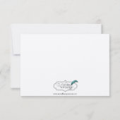 Natürliche Silhouetten: Rotes und Lila Leaf-Design Einladung (Rückseite)