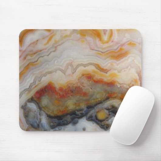 Natürliche Spitzen Agate Stone Authentische Farben Mousepad (Mit Mouse)