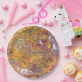 Natürliche Steinbilder authentische Farben, Muster Pappteller (Party)