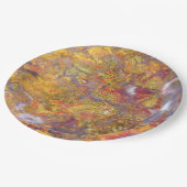 Natürliche Steinbilder authentische Farben, Muster Pappteller (Schrägansicht)