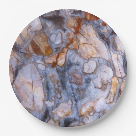 Natürliche Steinbilder authentische Farben, Muster Pappteller (Vorderseite)