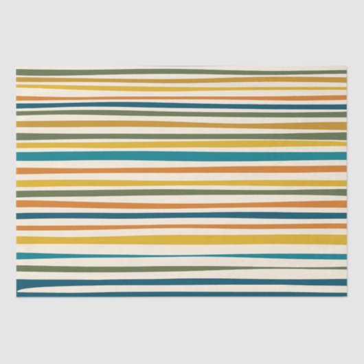 Natürliche Streifen Modernes ästhetisches Muster Seidenpapier (Vorderseite)