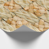 natürliche Strohtextur Geschenkpapier (Ecke)