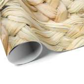 natürliche Strohtextur Geschenkpapier (Rolleneckpunkt)