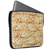 natürliche Strohtextur Laptopschutzhülle (Vorne Rechts)