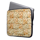 natürliche Strohtextur Laptopschutzhülle (Vorderseite Links)