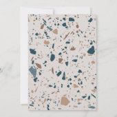 Natürliche Terrazzo Typografie Moderne Hochzeit Ankündigung (Rückseite)