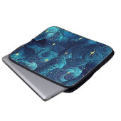 Natürliche Textur. Dekorative handgezogene Doodle Laptopschutzhülle (Vorne Knopf)