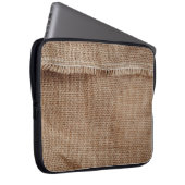 Natürliche Textur Hintergrundkaffee, Sack, Abstr. Laptopschutzhülle (Vorne Rechts)