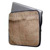 Natürliche Textur Hintergrundkaffee, Sack, Abstr. Laptopschutzhülle (Vorderseite Links)
