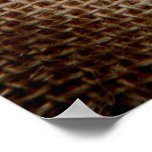 Natürliche Textur Hintergrundkaffee, Sack, Abstr. Poster (Ecke)